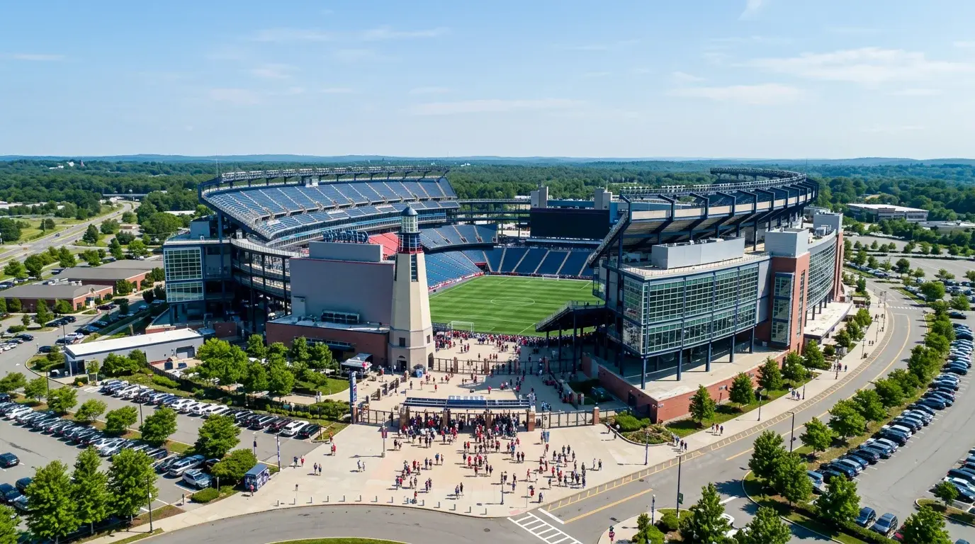 Gillette Stadium in Boston Massachusetts exterior view venue for Scotland World Cup 2026 matches