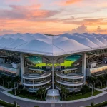Hard Rock Stadium in Miami Florida exterior view venue for World Cup 2026 matches