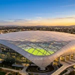 SoFi Stadium in Los Angeles California exterior view modern venue for World Cup 2026 matches