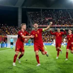 Spain national team featuring Lamine Yamal and Nico Williams as Euro 2024 champions