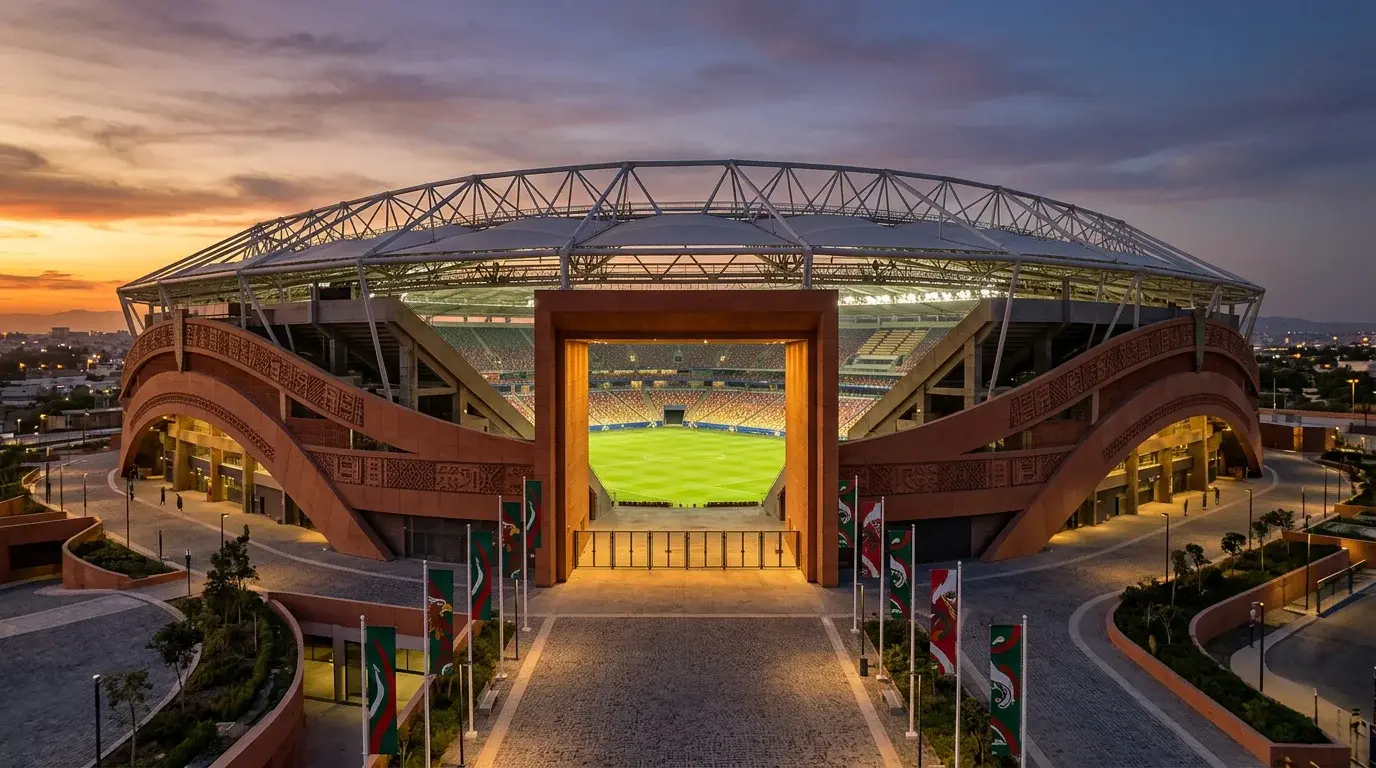 World Cup 2026 Group A opening match at Estadio Azteca with Mexico national team colours on football pitch