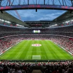 World Cup 2026 Group L featuring England national team white colours on football stadium pitch